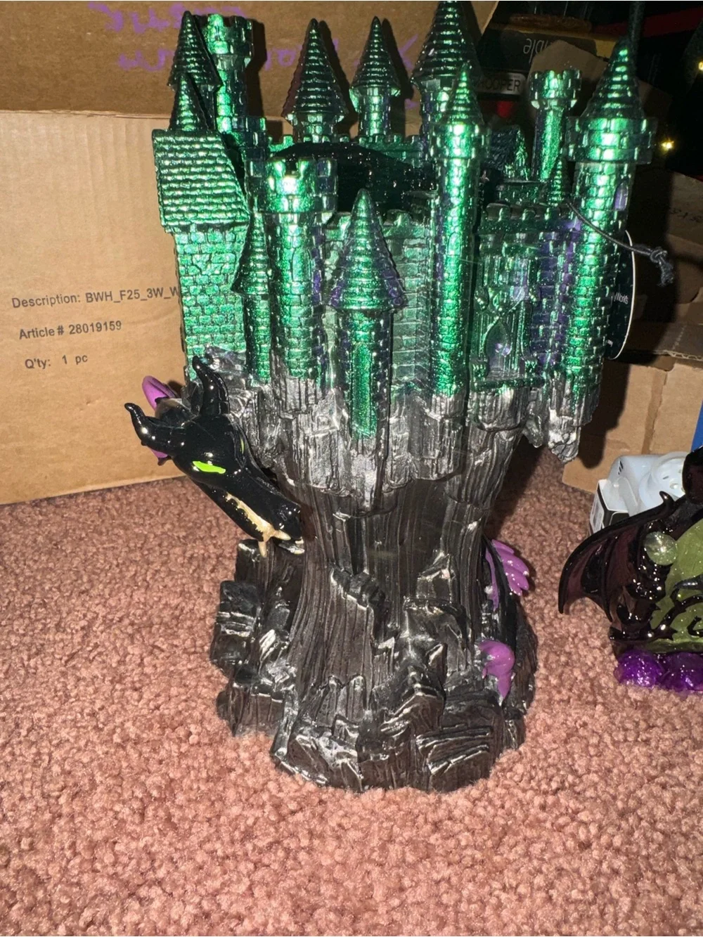 BBW Disney Villains Maleficent Dragon & Castle Candle Holder Collectible NWT